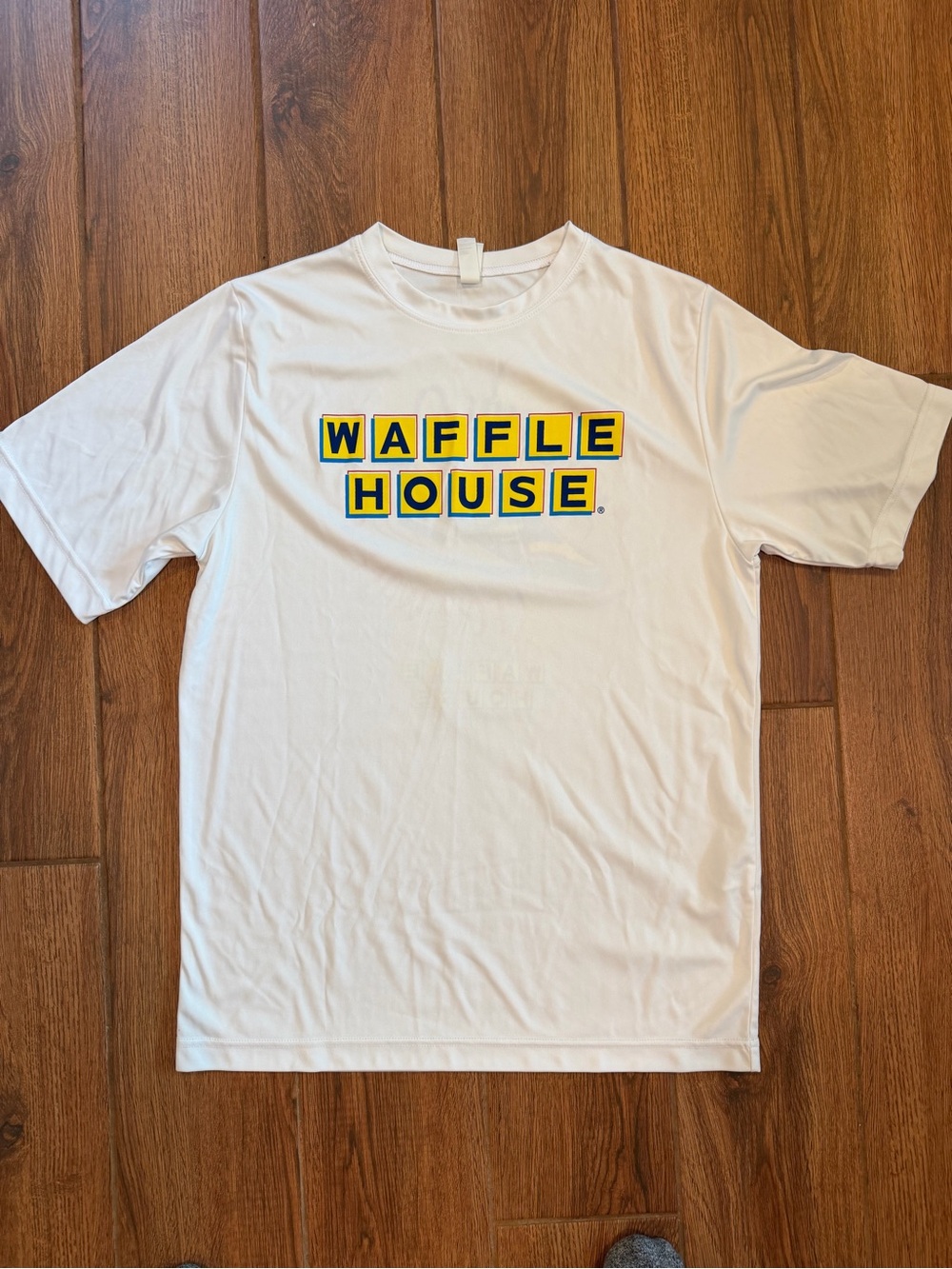 Waffle House White Logo performance T-Shirt / men’s small